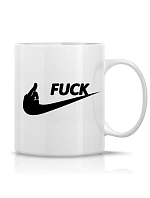 FUCK - klasický biely keramický hrnček 300 ml FUCK - klasický biely keramický hrnček 300 ml