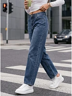 Dámske džínsy s voľným strihom „baggy fit“, modré, FashionStreet UY3096 Dámske džínsy s voľným strihom „baggy fit“, modré, FashionStreet UY3096