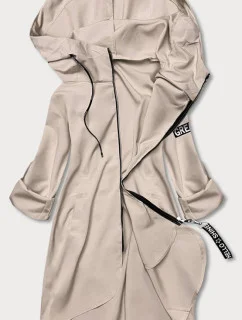 Tenký asymetrický dámsky prehoz cez oblečenie v kakaovej farbe (B8117-12)