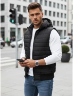 Pánska čierna vesta FashionStreet TX4235