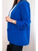 Bunda s chlopňou elegantná chrpová modrá