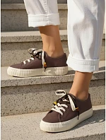 Dámske tenisky ZY1403 hnedé - FashionStreet Dámske tenisky ZY1403 hnedé - FashionStreet
