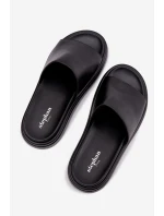 Dámské nazouváky na platformě Černé Tanelisse