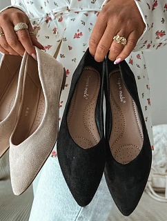 Balerínky Eco Suede Black Lelisa