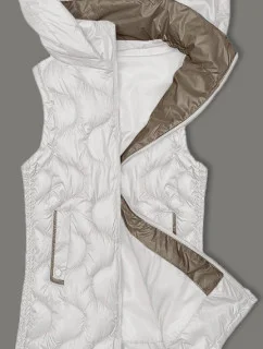 Dámske prešívané zdobené perlové tričko bez rukávov S'West (B8338-9)