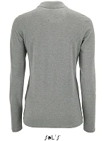 SOL'S Perfect LSL Women Dámske piqué polo s dlhým rukávom 25.2083 šedá melírovaná