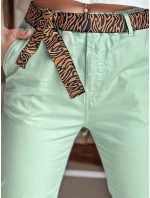 Dámske nohavice s opaskom MADELINA mint FashionStreet UY2624