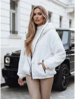 FashionStreet dámska biela bunda TY5270 FashionStreet dámska biela bunda TY5270