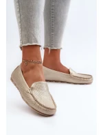 Damskie Mokasyny Złote Ranica
