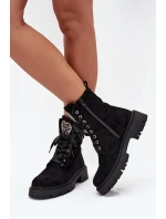 Pracovné topánky so šperkami Príslušenstvo Zateplené Eco Suede Black Miryssa Pracovné topánky so šperkami Príslušenstvo Zateplené Eco Suede Black Miryssa