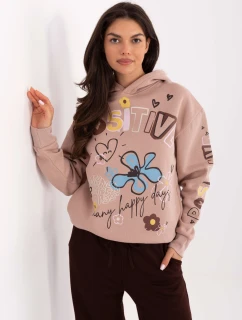 Mikina D10608BC02743C tmavoružová