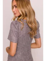 M855 Mini šaty áčkového strihu - grafitové