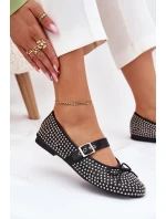 Zdobione Baleriny Z Kokardką I Paskiem Czarne Zdivisa