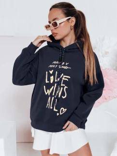 Dámska nadrozmerná mikina LOVEWILL navy blue FashionStreet BY1467