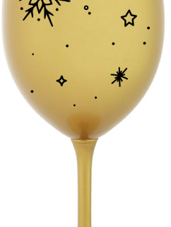 ZIMĚNKA - zlatá sklenice na víno 350 ml