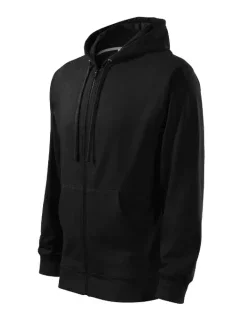 Trendy mikina na zips Pánske čierne