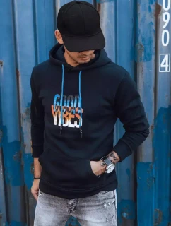 Pánska zateplená mikina s kapucňou tmavomodrá FashionStreet BX5380