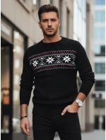 Pánsky čierny sveter FashionStreet WX2276