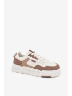 Sneakersy Na Platformie Big Star OO274A151 Ciemnobeżowe