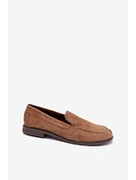 Dámske mokasíny Loafersy z ekologického semišu, hnedé, Laisie Dámske mokasíny Loafersy z ekologického semišu, hnedé, Laisie