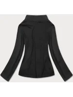 Čierna dámska rozopínacia mikina so stojačikom (20320)