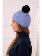 Fleecová čiapka 2 brmbolce K291 modrá