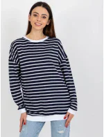 Dámska mikina LO BL LK 236.27X biela a tmavo modrá - FPrice