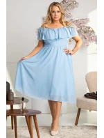 Dámske šaty SB247 svetlomodré - Karko
