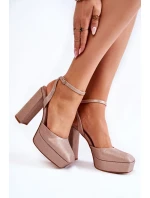 Sandále na podpätku model 173739 Step in style