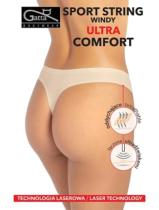Športové tangá 41669 String Windy Ultra Comfort - Gatta Športové tangá 41669 String Windy Ultra Comfort - Gatta