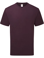 Tričko Fruit of the Loom Pure Cotton T z hrubej bio bavlny 16.1362 tmavá slivka