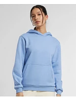 Build your Brand BY 289 Dámska mikina s kapucňou v oversize štýle „Fluffy“ 56.0289 melírovaná sivá