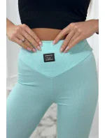 Pruhované mätové legíny Pruhované mätové legíny