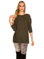 Trendy KouCla knit sweater with bow on the back
