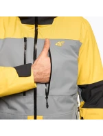 Pánska lyžiarska bunda H4Z22 žlto-čierna - 4F