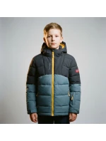 Trollkids Detská zimná bunda s kapucňou Gryllefjord zateplená nepremokavá modrá (365-620)