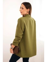 Bunda s klopami elegantná olivovo zelená