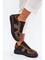 Skórzane Damskie Sneakersy Na Platformie Daniel Lopez Just Dare SS2D4001 Czarne