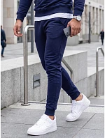 Pánske tmavomodré tepláky FashionStreet AX0678 Pánske tmavomodré tepláky FashionStreet AX0678
