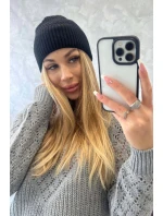 Tenká čiapka Oliwia K252 čierna