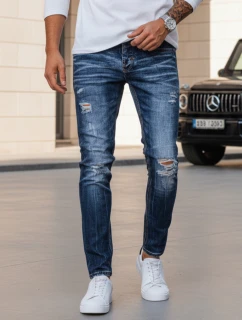 Pánske modré džínsové nohavice FashionStreet UX3948