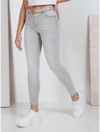 Dámske push up džínsy svetlo šedé FashionStreet UY2829