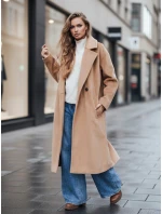 Dámsky prechodný hnedý oversize kabát FashionStreet NY0767z