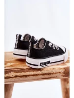 Dziecięce Materiałowe Trampki BIG STAR KK374049 Czarno-Białe