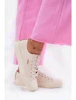 Dámske plátenné tenisky Big Star - béžové
