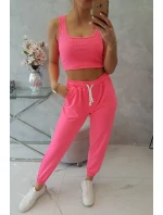 Súprava top+nohavice ružová neónová Súprava top+nohavice ružová neónová