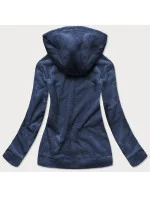 Tmavo modrá dámska plyšová mikina (HH033)