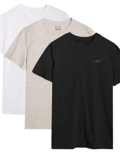 Pánske tričko (sada 3 tričiek) 4F 3P-SS-4FWMM00TTSHM2256-91S 3PAK