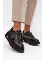 Poloplatformové topánky model 219107 Krok v štýle Poloplatformové topánky model 219107 Krok v štýle