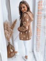 Dámska bunda z alpaky FORTY svetlohnedá FashionStreet NY0601